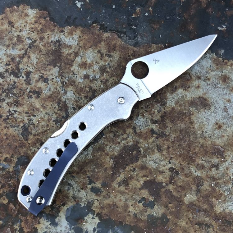Spyderco Delica 4 LynchNW MOD 2 - Titanium Scales - Deep Carry Titanium Clip